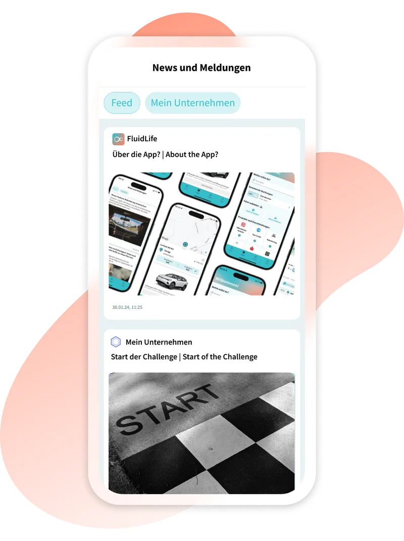 Neuigkeiten in der FluidLife App auf dem Smartphone