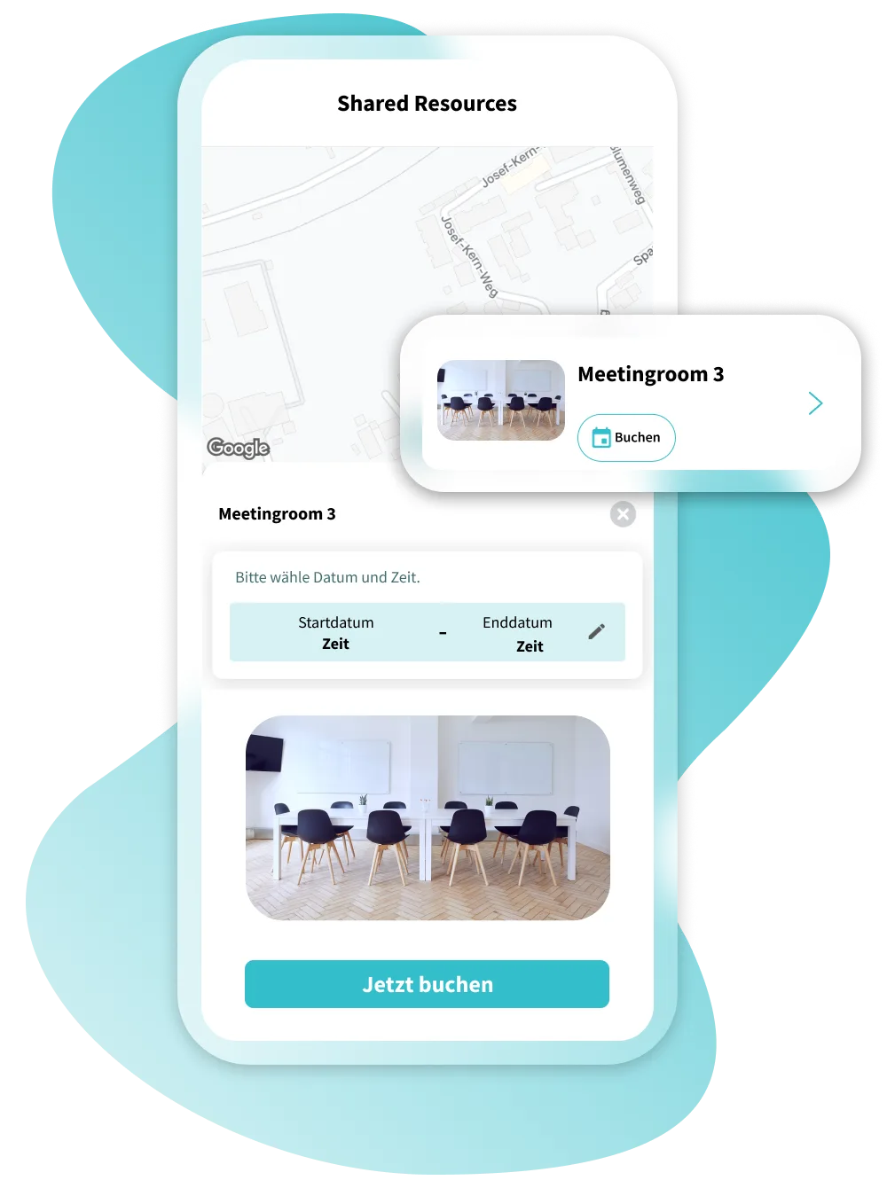 Auslastung von Räumen im FluidLife Managementportal