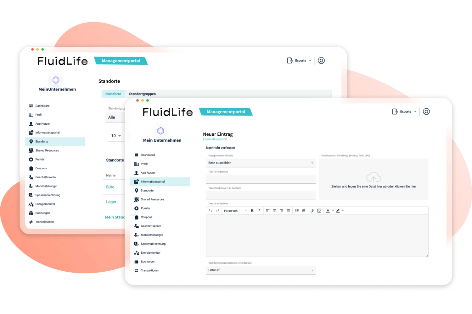 Modulverwaltung im FluidLife Managementportal