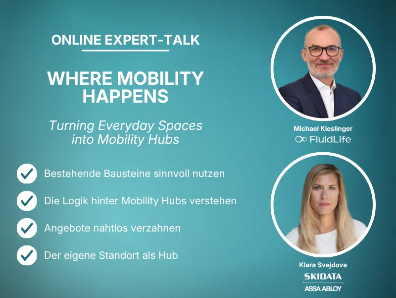 Expert-Talk mit Klara Svejdova (SKIDATA) und Michael Kieslinger (FluidLife)
